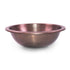 Pure Copper Hand Hammered 16 inch Rotunda Dual Mount Drop In Undermount Bathroom Sink